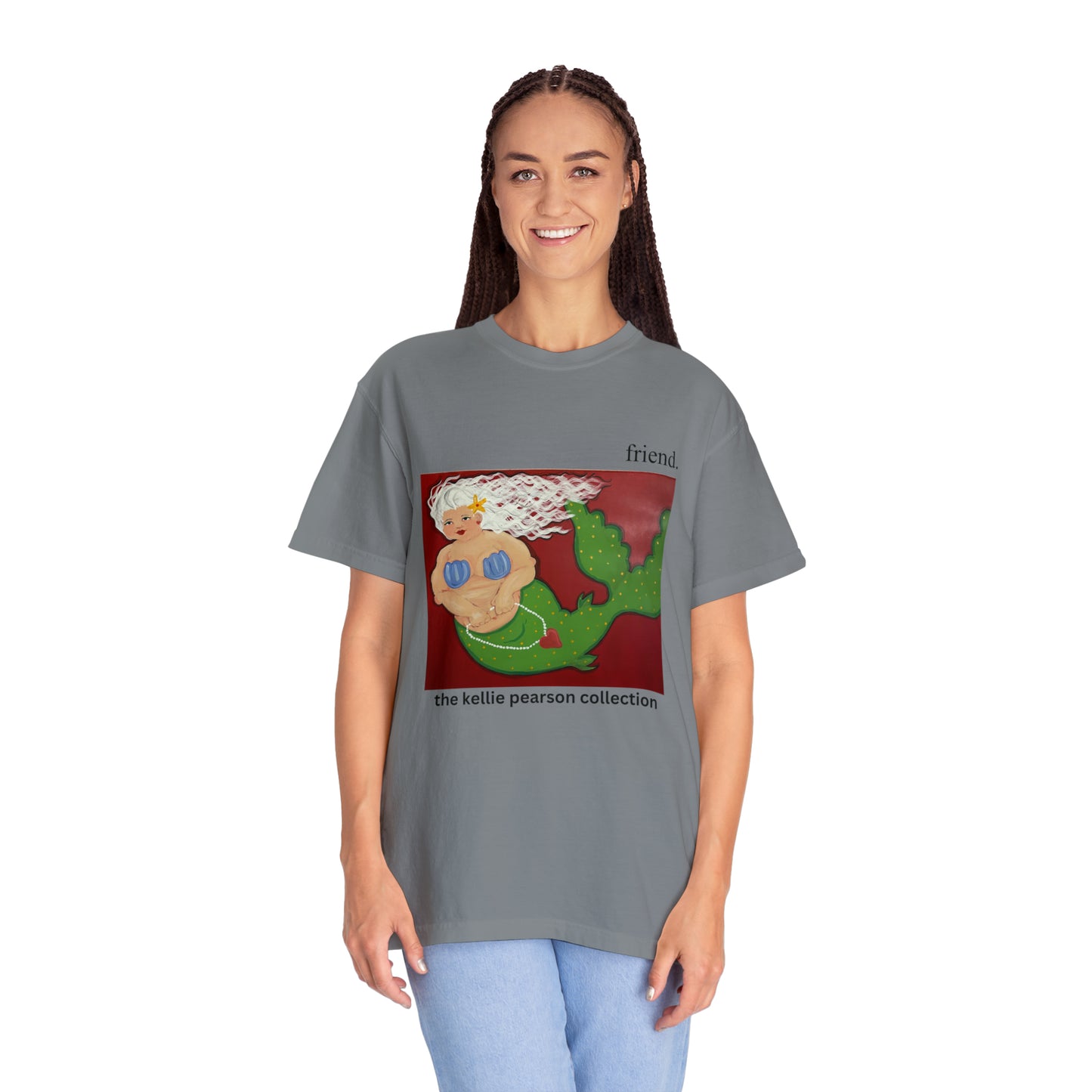 friend. the mermaid lady unisex comfort color tee