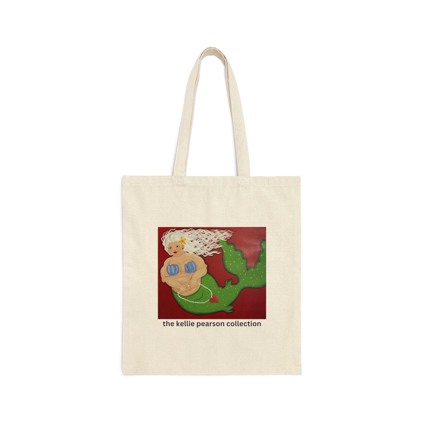 friend. the mermaid lady cotton canvas tote