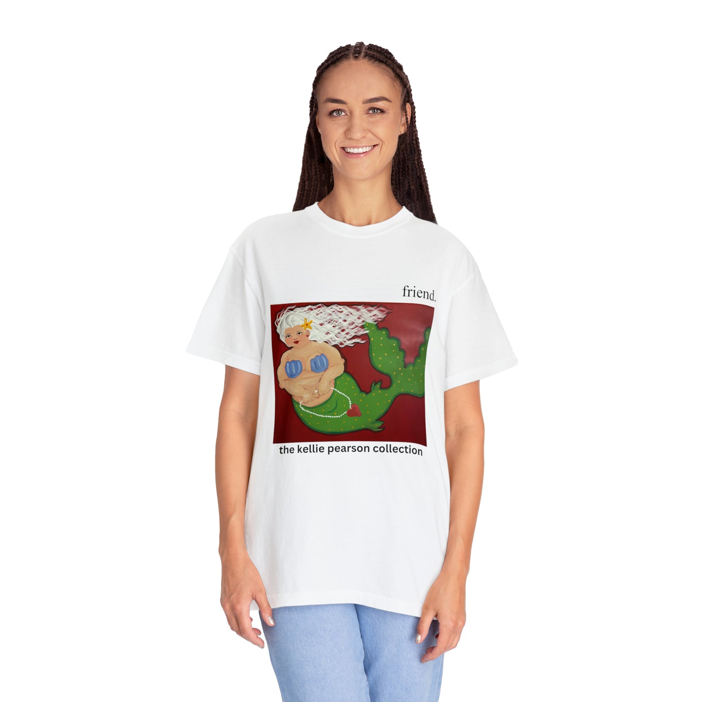 friend. the mermaid lady unisex comfort color tee