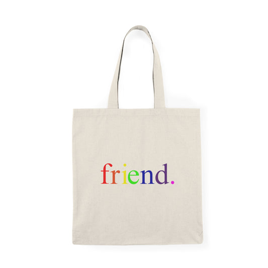 friend. Rainbow natural tote