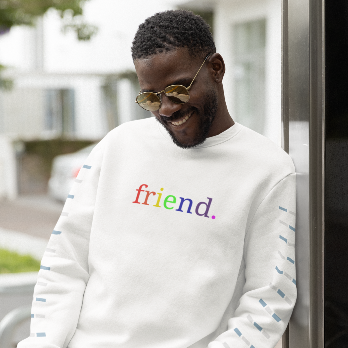 friend. Rainbow unisex crewneck sweatshirt