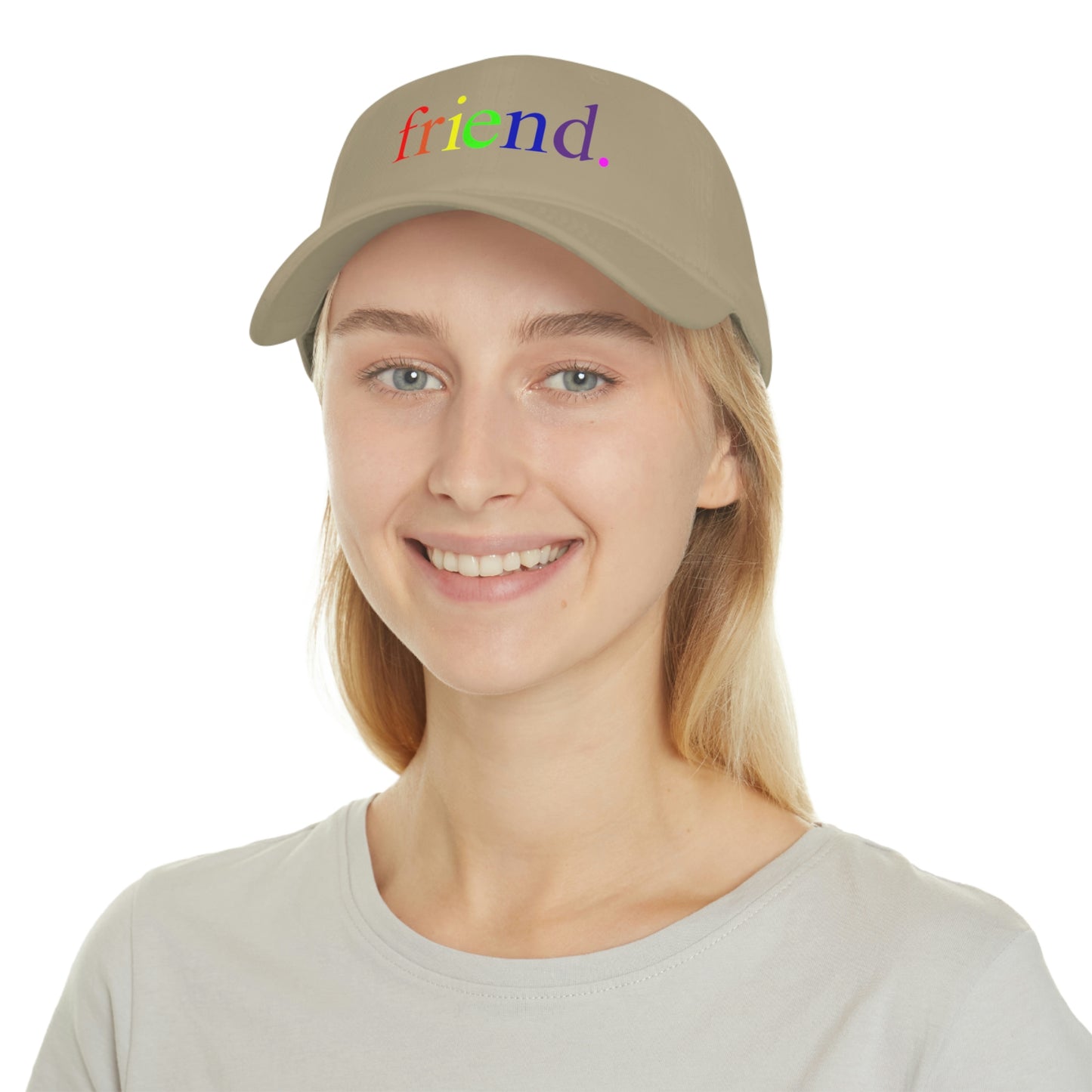 friend. Rainbow low profile baseball cap