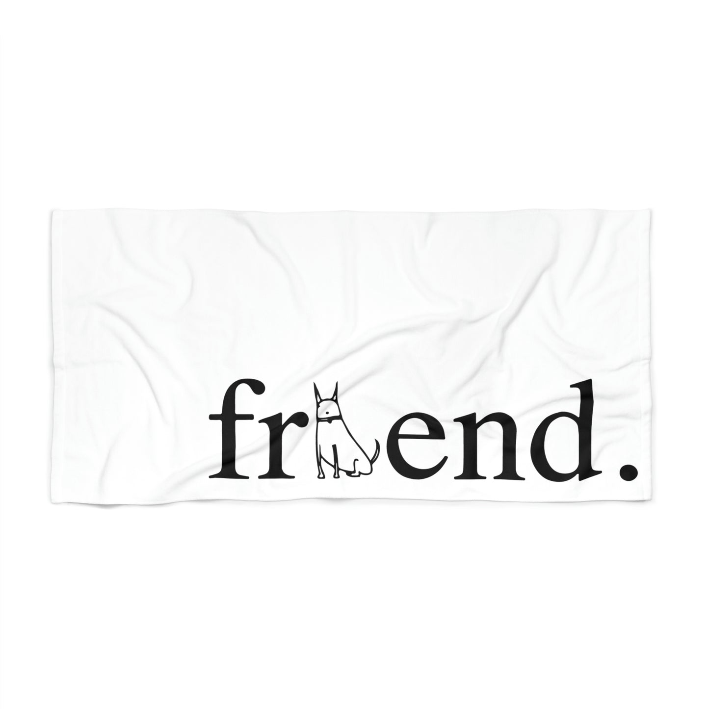 friend. Dog beach towel