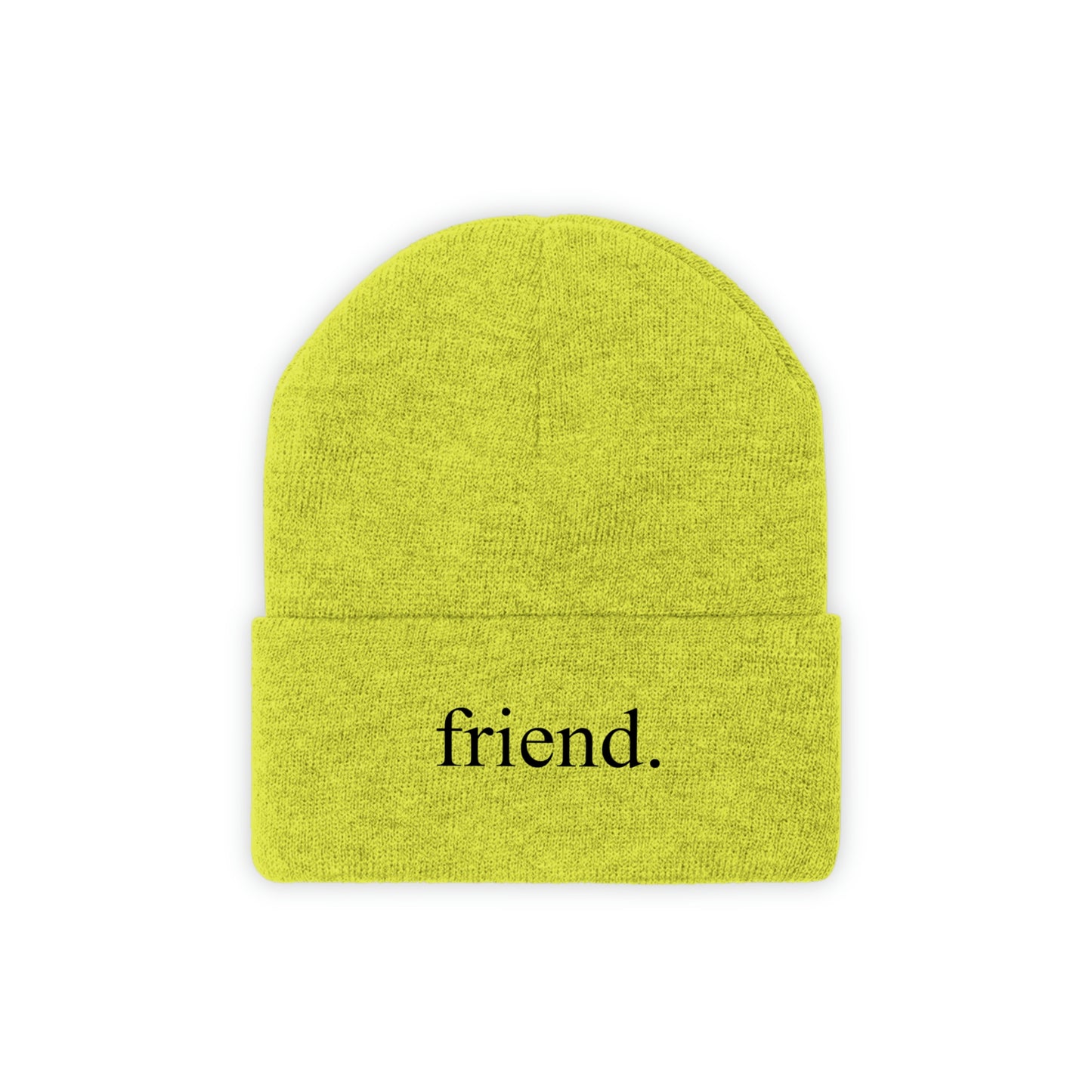 friend. black embroidery beanie