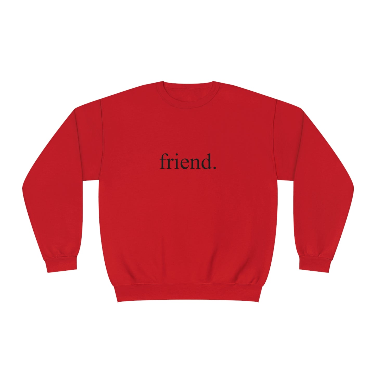 friend. black print unisex crewneck sweatshirt