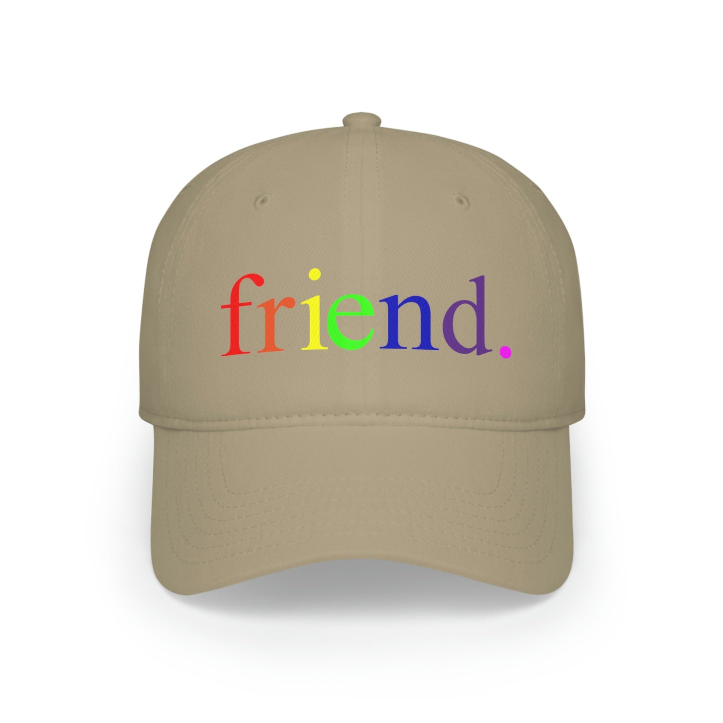 friend. Rainbow low profile baseball cap