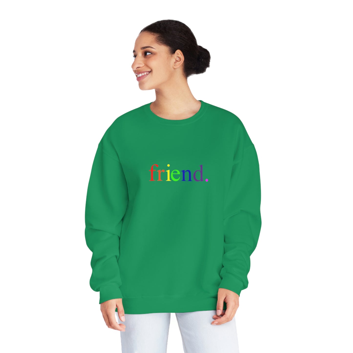 friend. Rainbow unisex crewneck sweatshirt