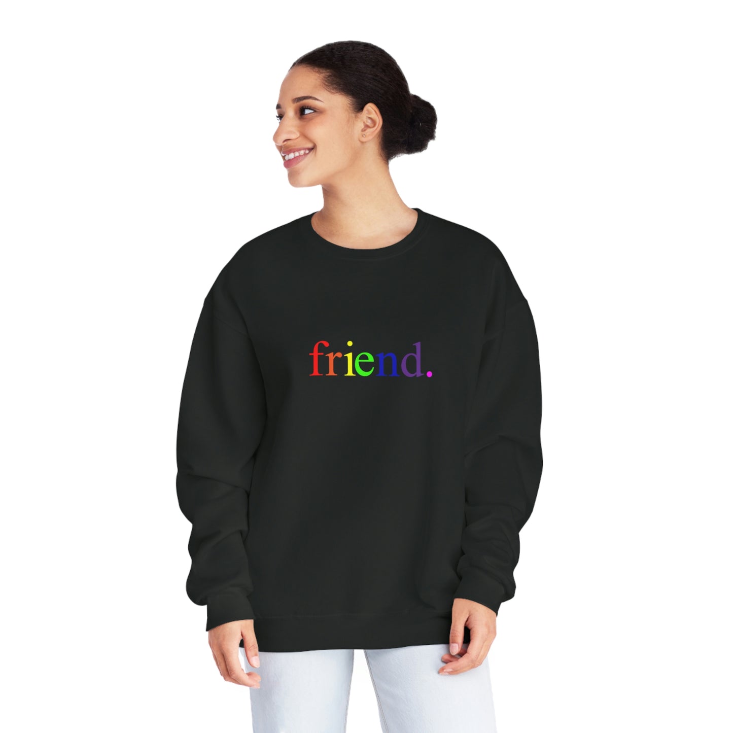 friend. Rainbow unisex crewneck sweatshirt