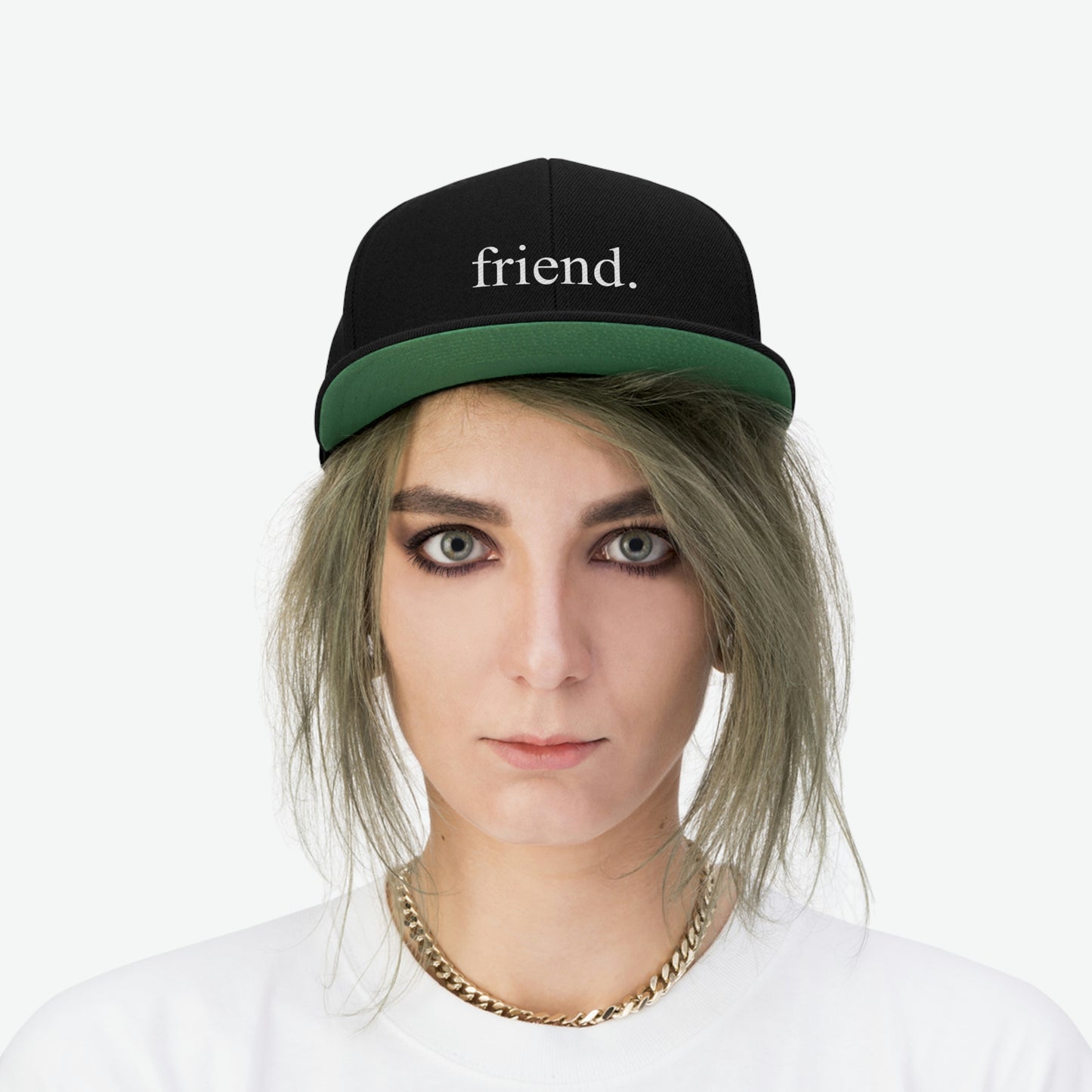 friend. unisex flat bill hat