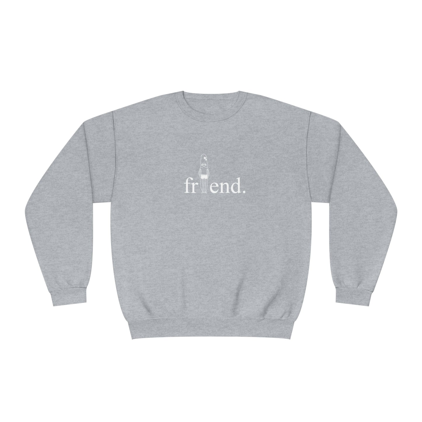 friend. Surfer Dude white print unisex crewneck sweatshirt