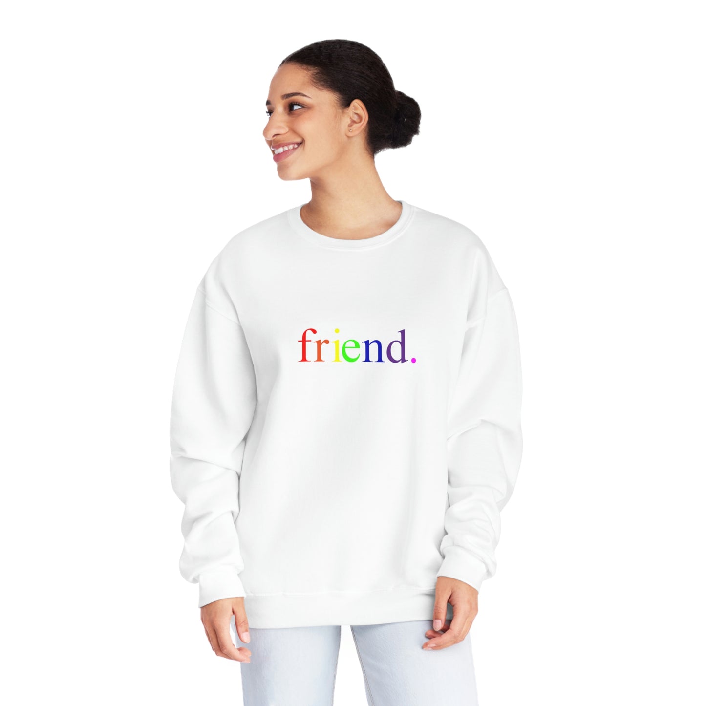 friend. Rainbow unisex crewneck sweatshirt