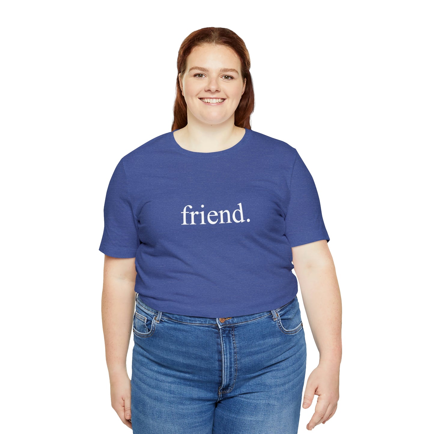 friend. white print unisex short sleeve tee