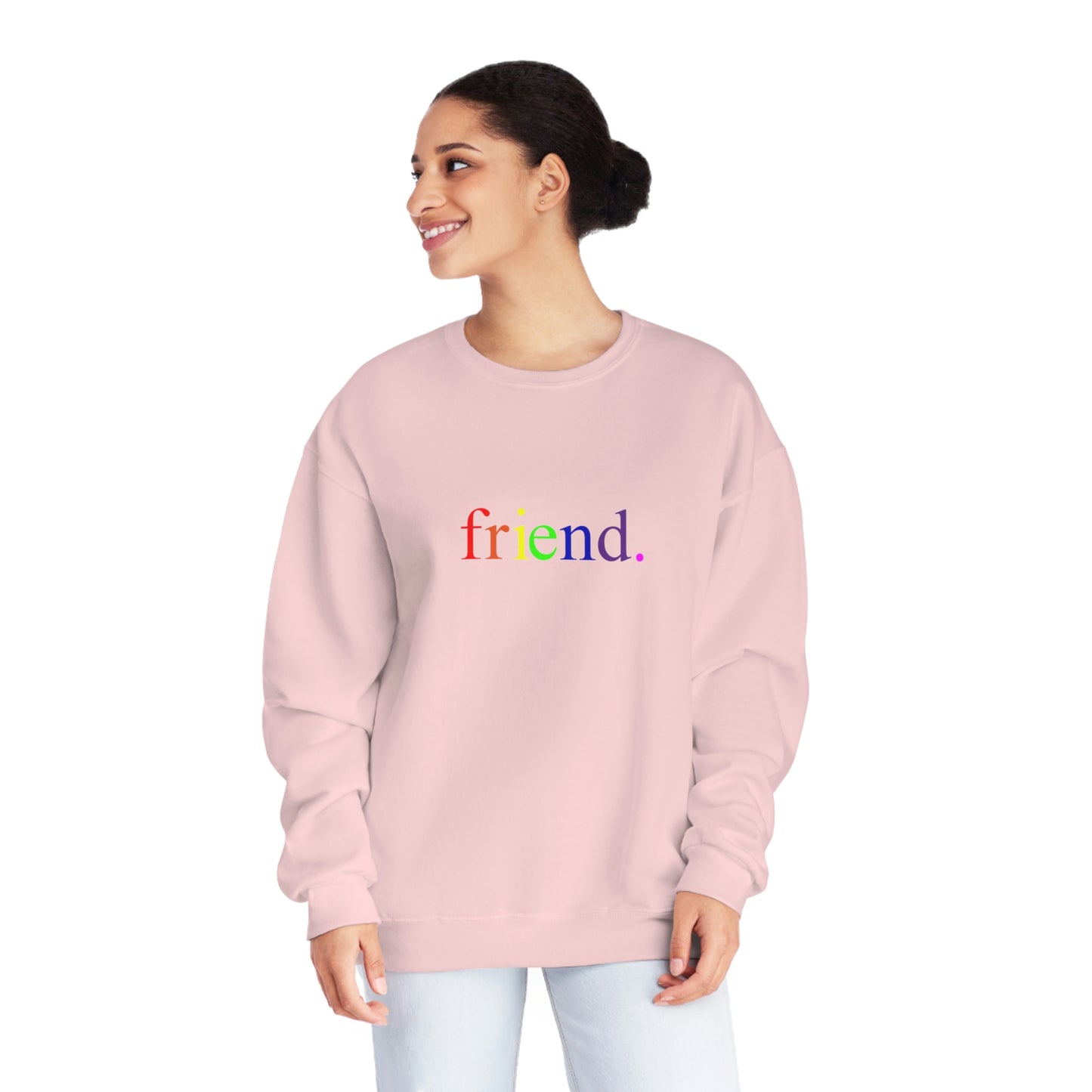 friend. Rainbow unisex crewneck sweatshirt