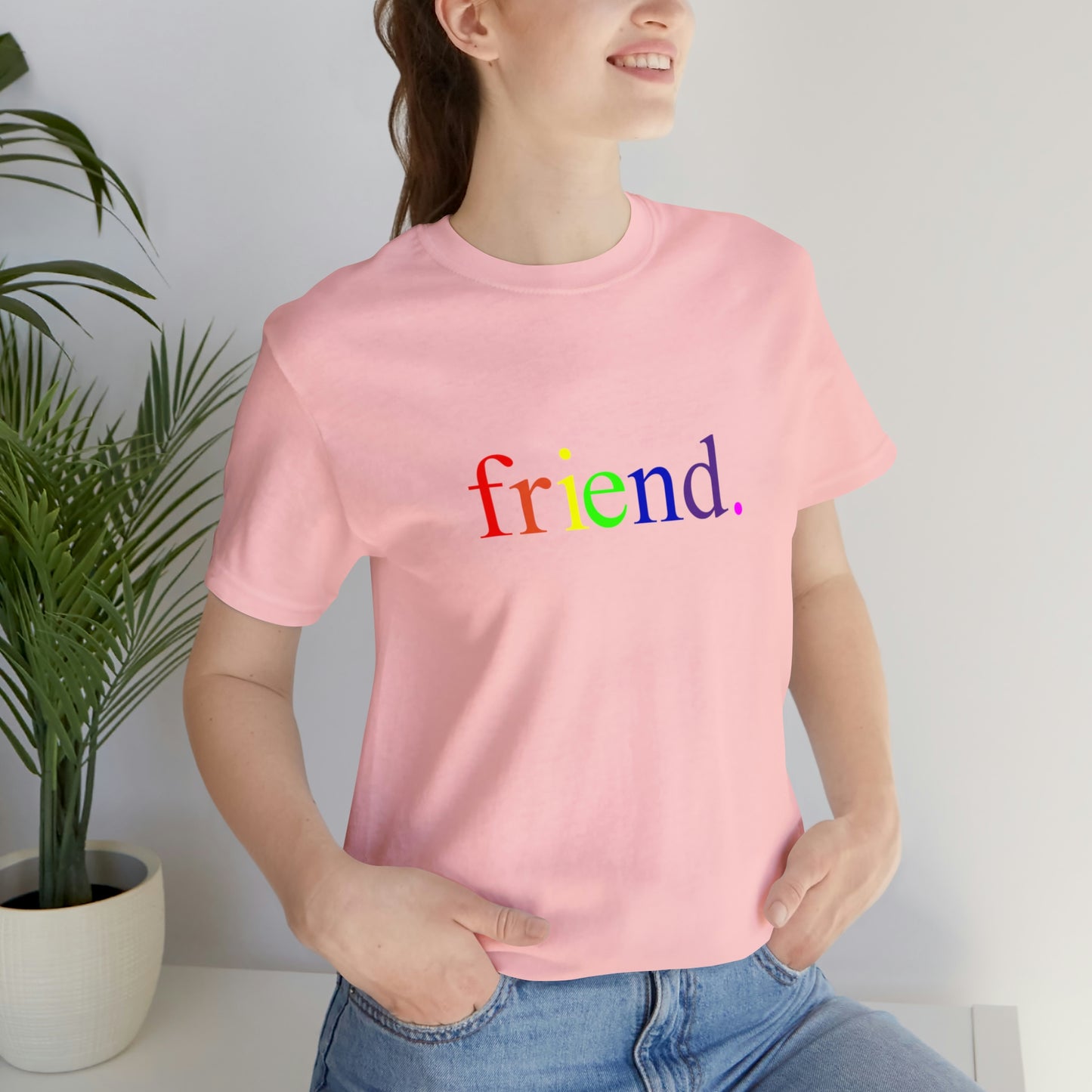 friend. Rainbow unisex short sleeve tee