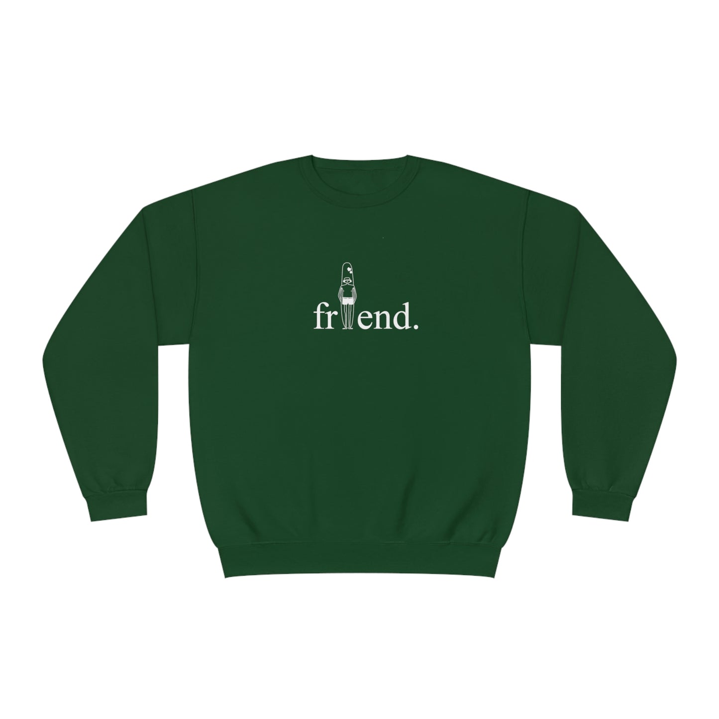 friend. Surfer Dude white print unisex crewneck sweatshirt