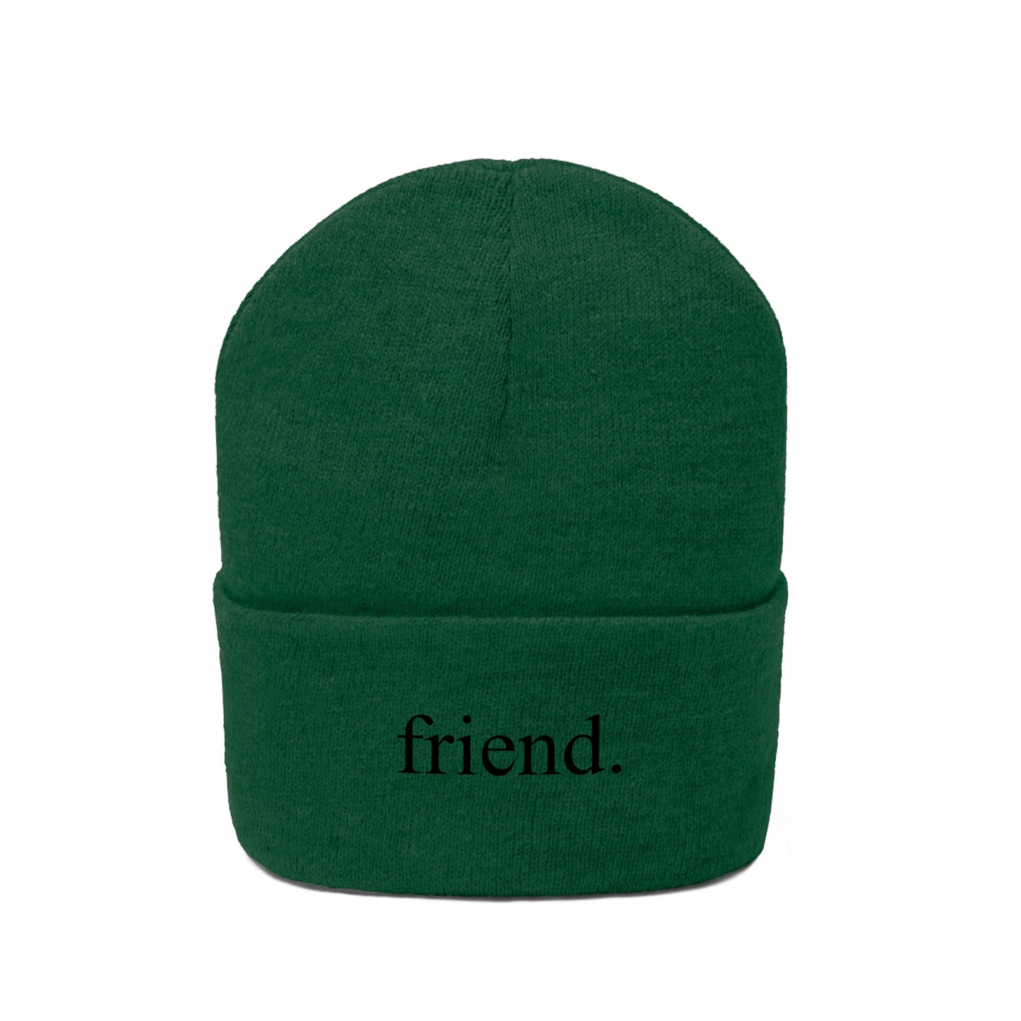 friend. black embroidery beanie