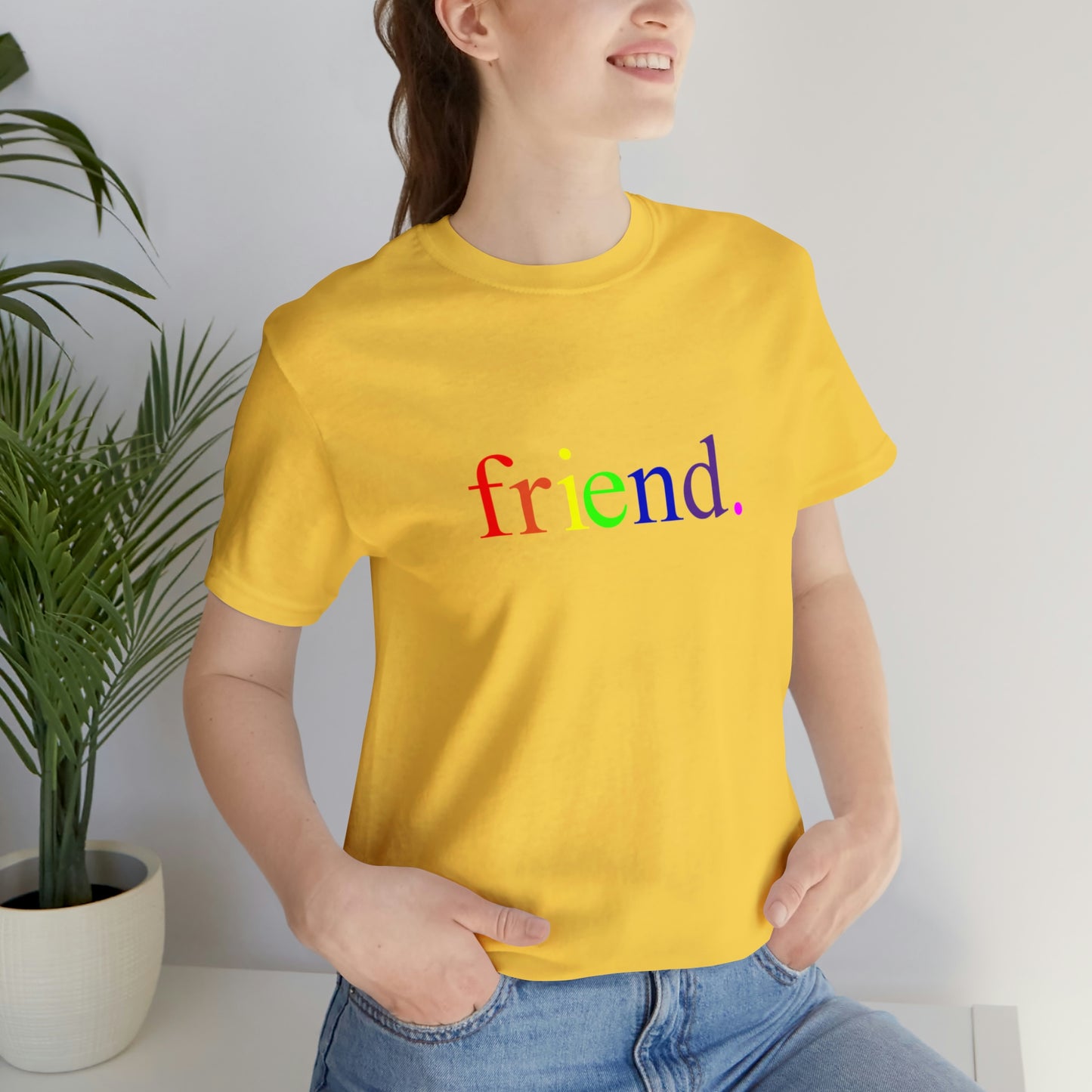 friend. Rainbow unisex short sleeve tee