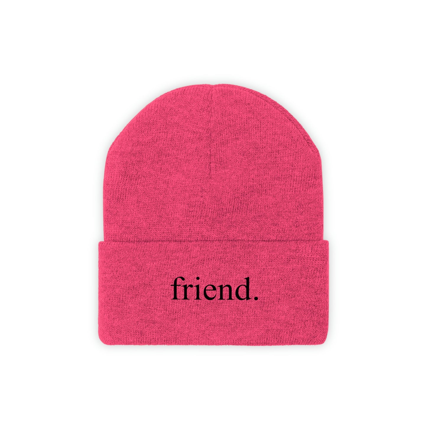 friend. black embroidery beanie