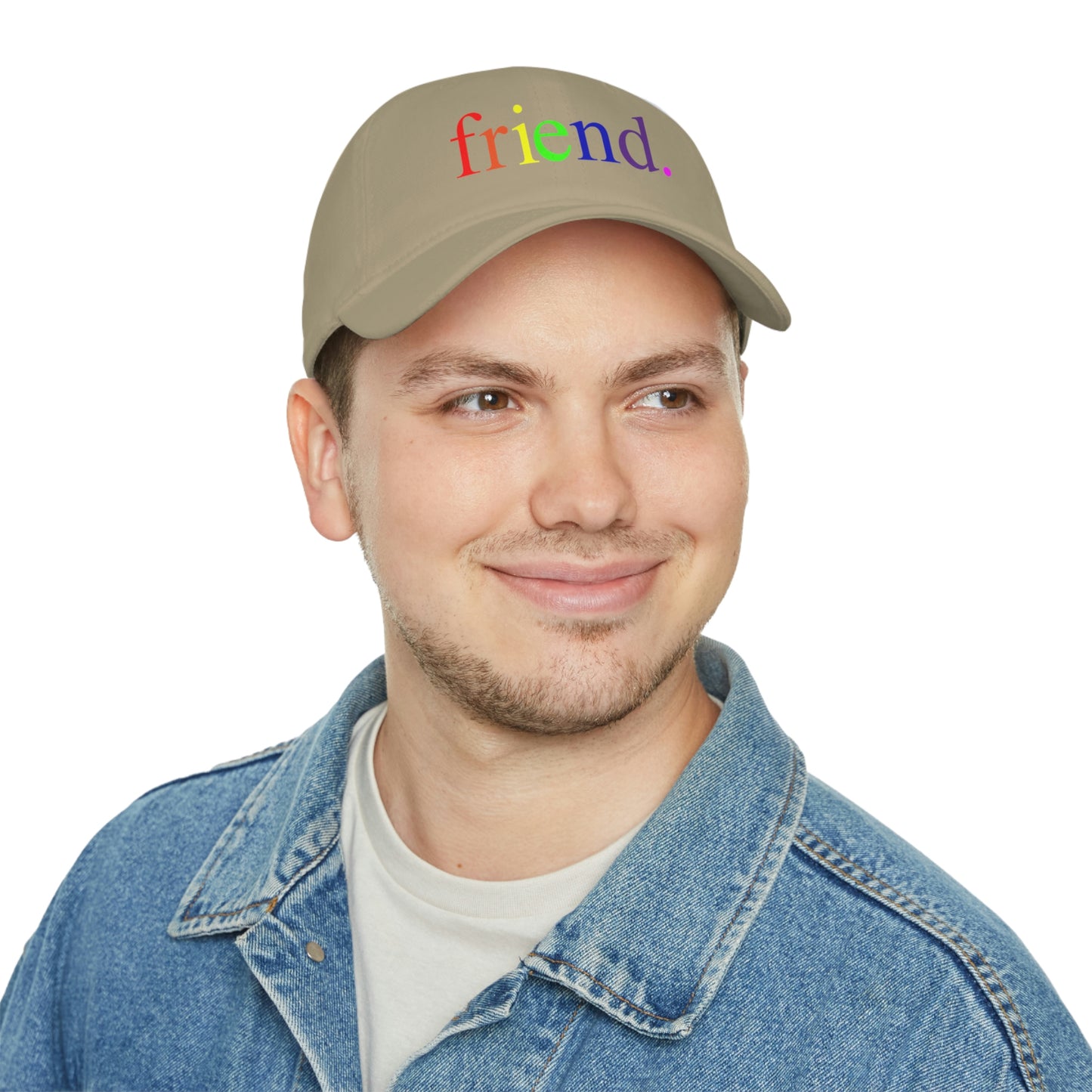 friend. Rainbow low profile baseball cap