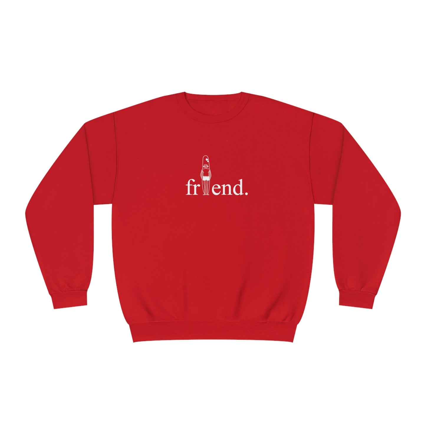 friend. Surfer Dude white print unisex crewneck sweatshirt