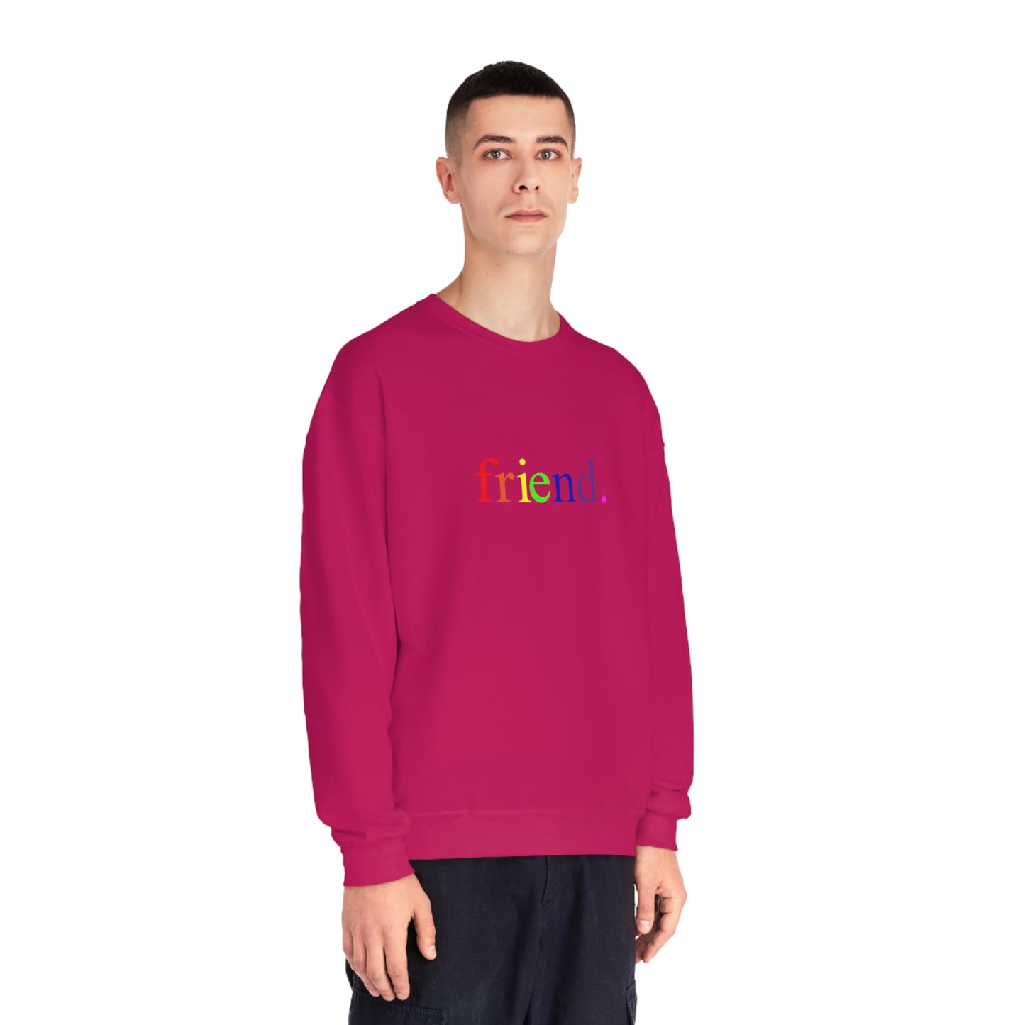 friend. Rainbow unisex crewneck sweatshirt