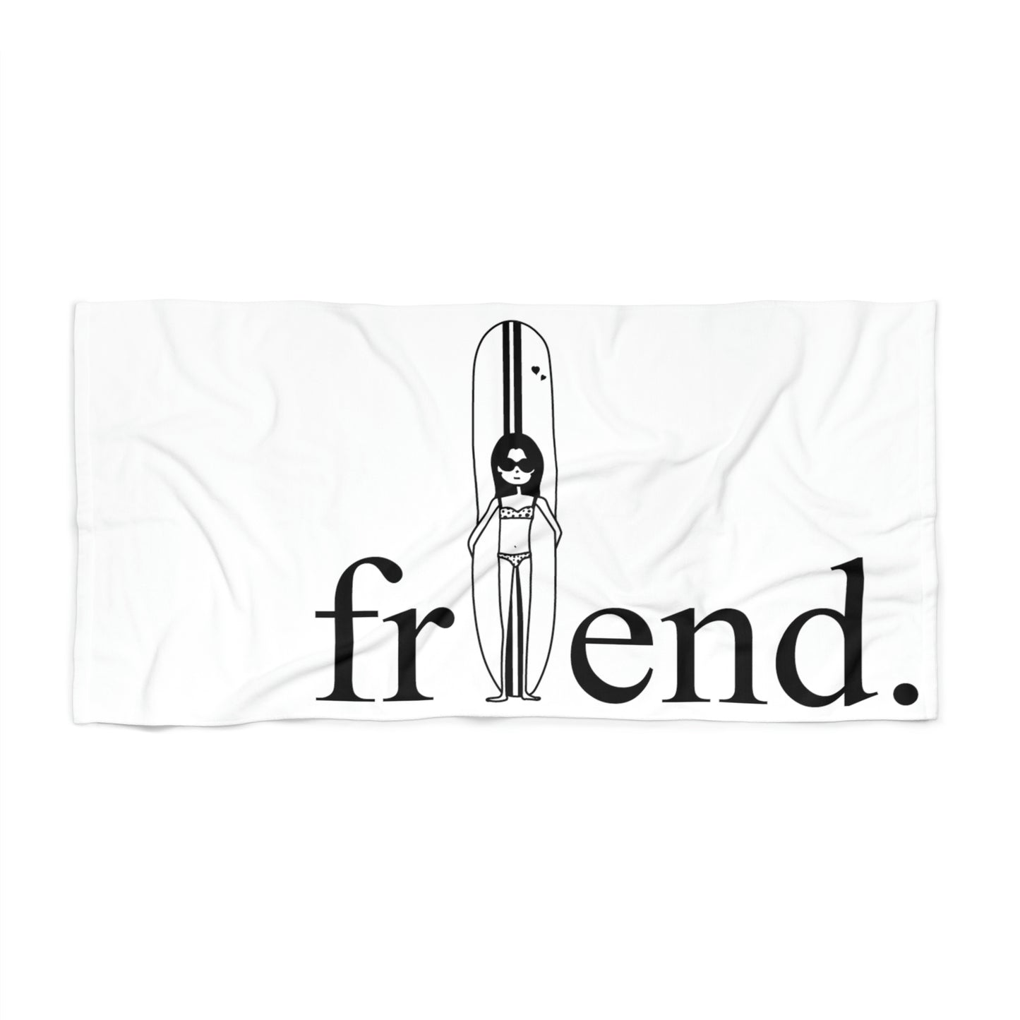 friend. Surfer Chick beach towel