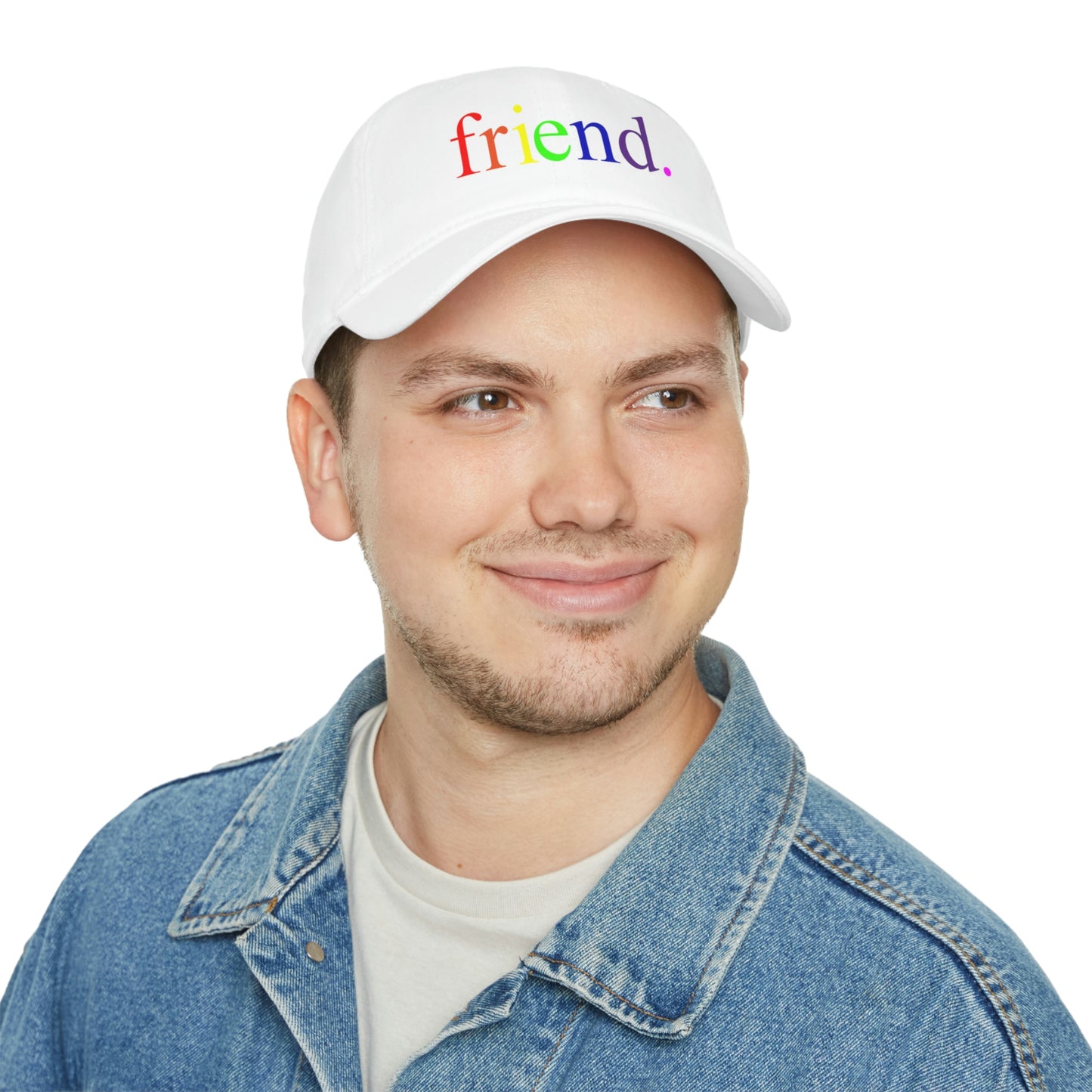 friend. Rainbow low profile baseball cap