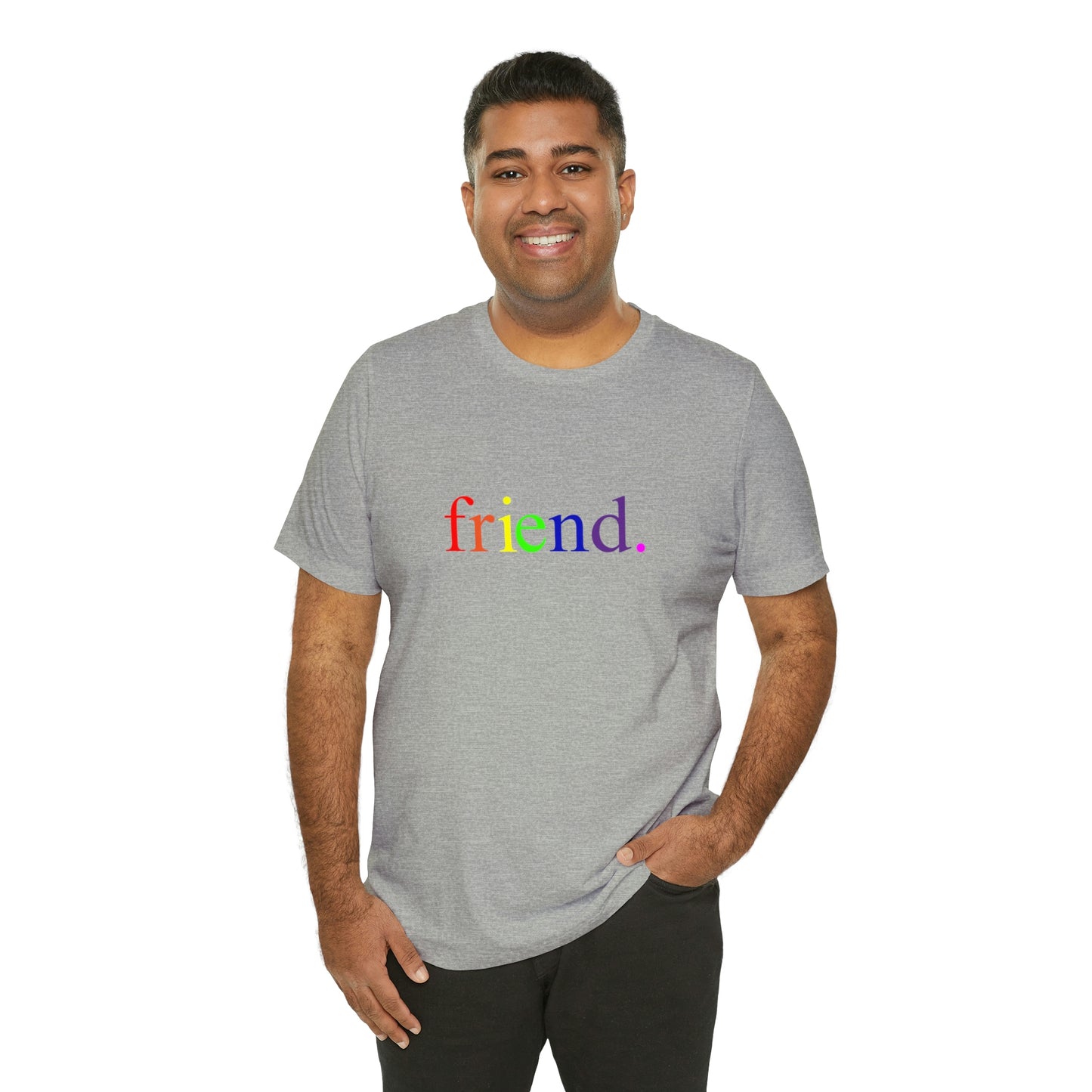 friend. Rainbow unisex short sleeve tee