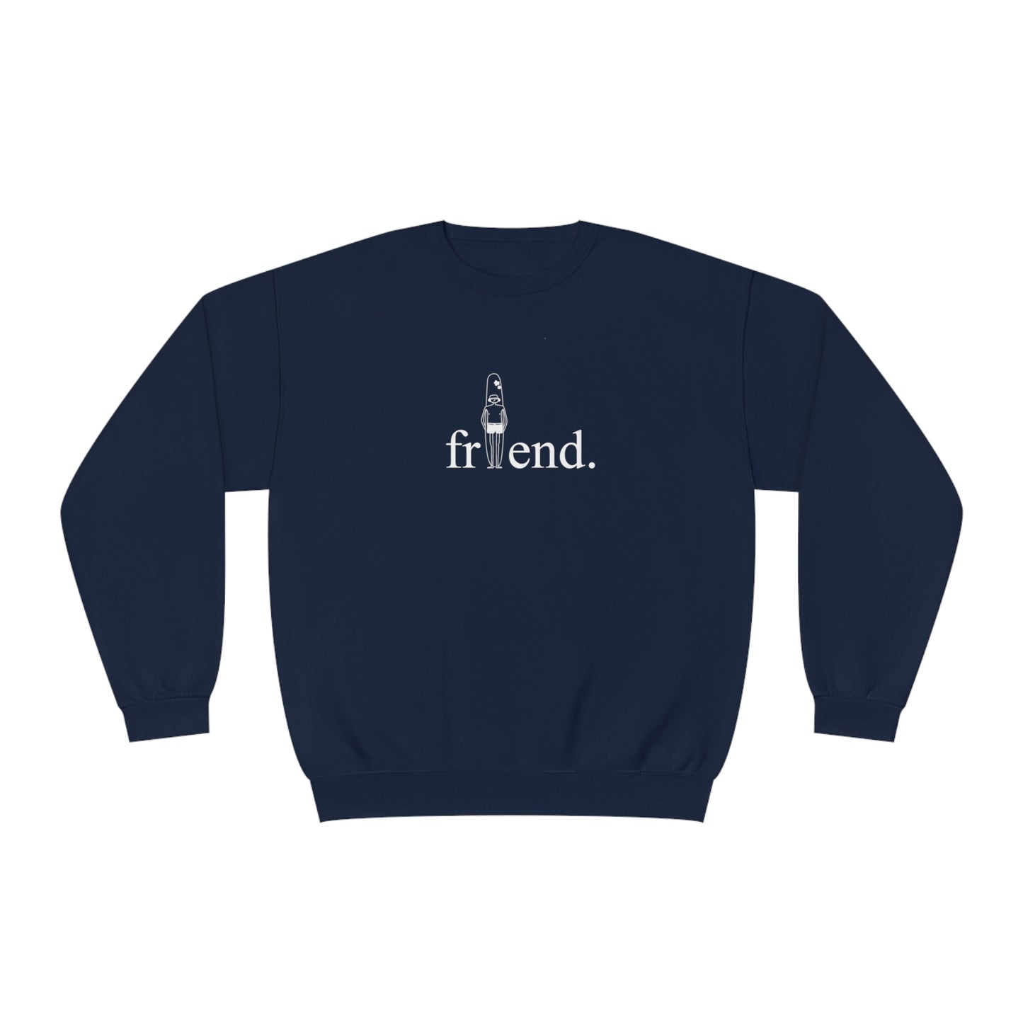 friend. Surfer Dude white print unisex crewneck sweatshirt