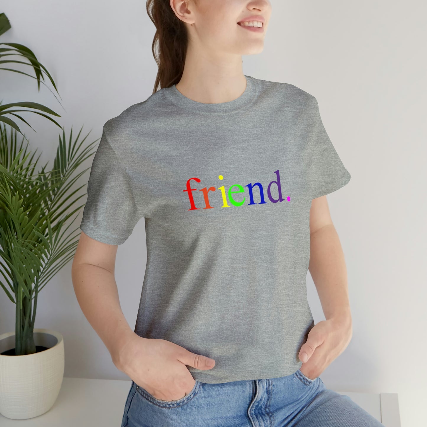 friend. Rainbow unisex short sleeve tee