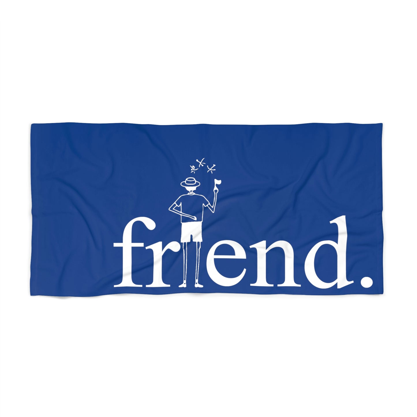 friend. Patriotic Guy blue beach towel