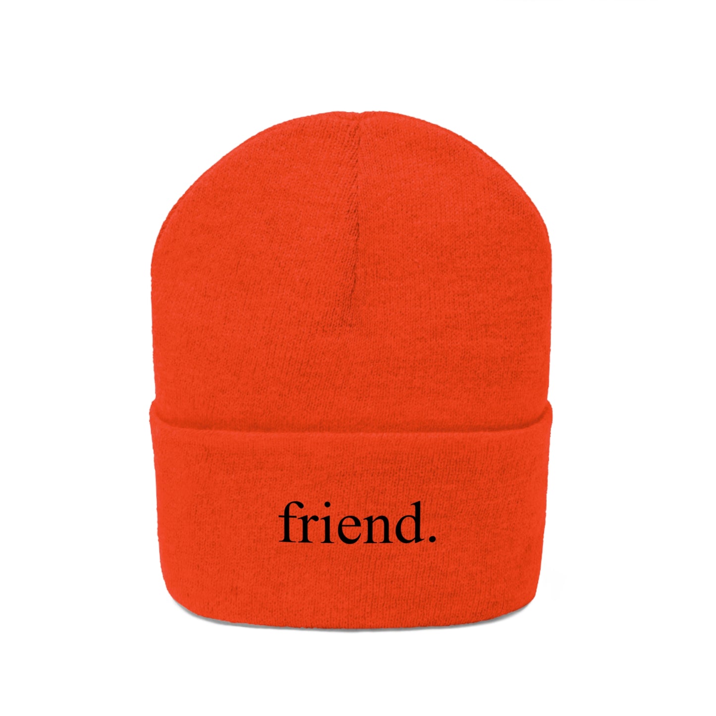 friend. black embroidery beanie