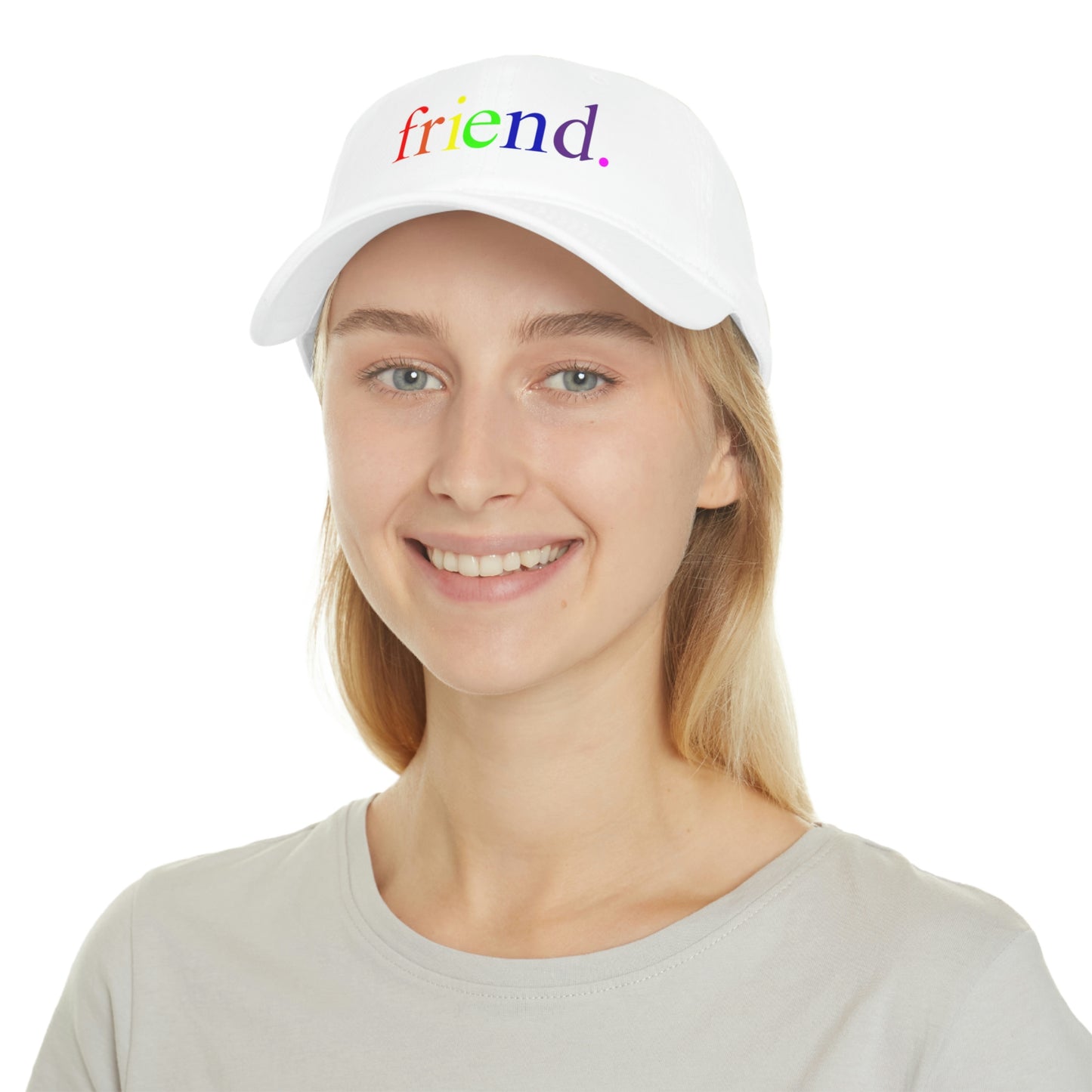 friend. Rainbow low profile baseball cap