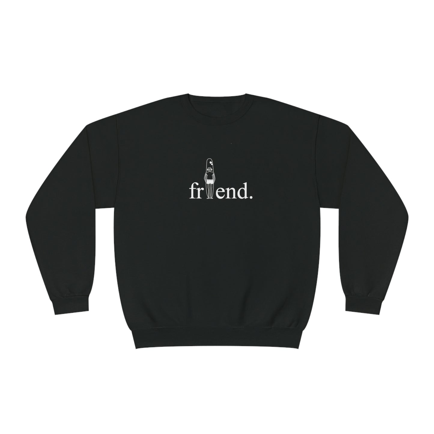 friend. Surfer Dude white print unisex crewneck sweatshirt