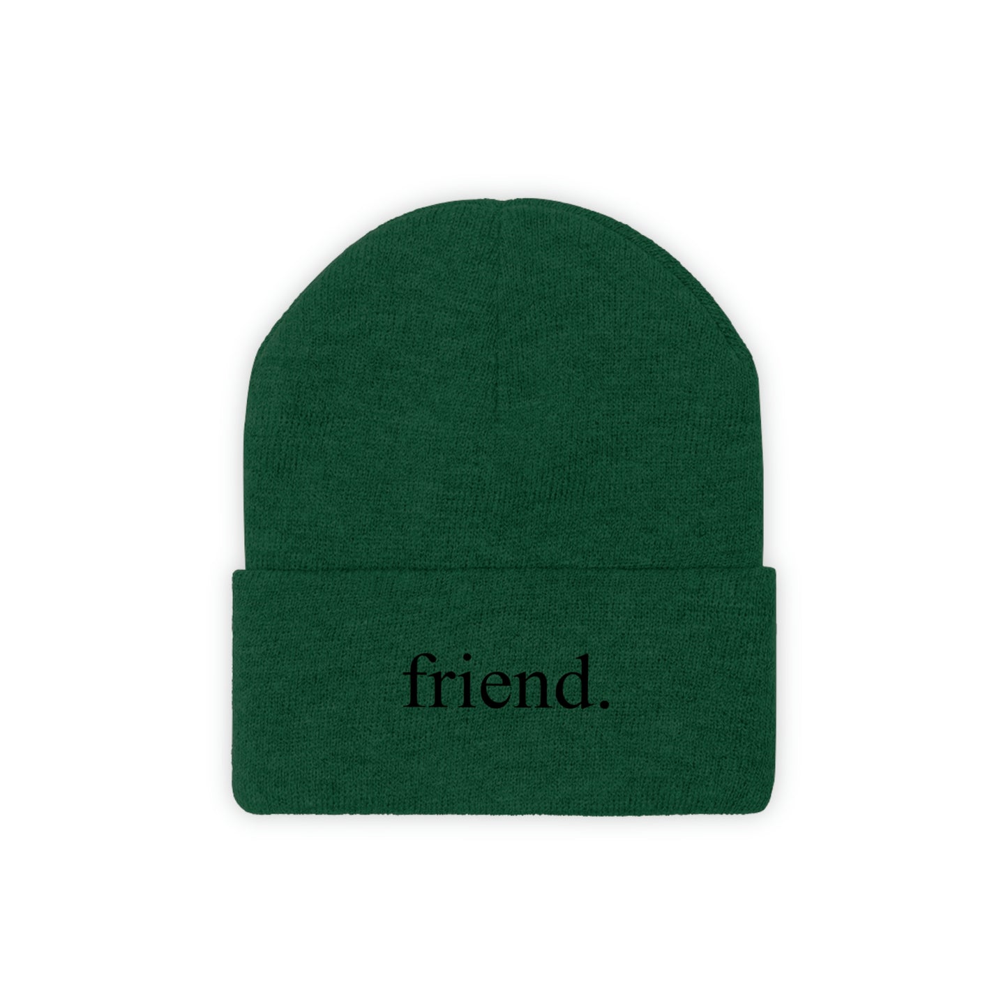 friend. black embroidery beanie