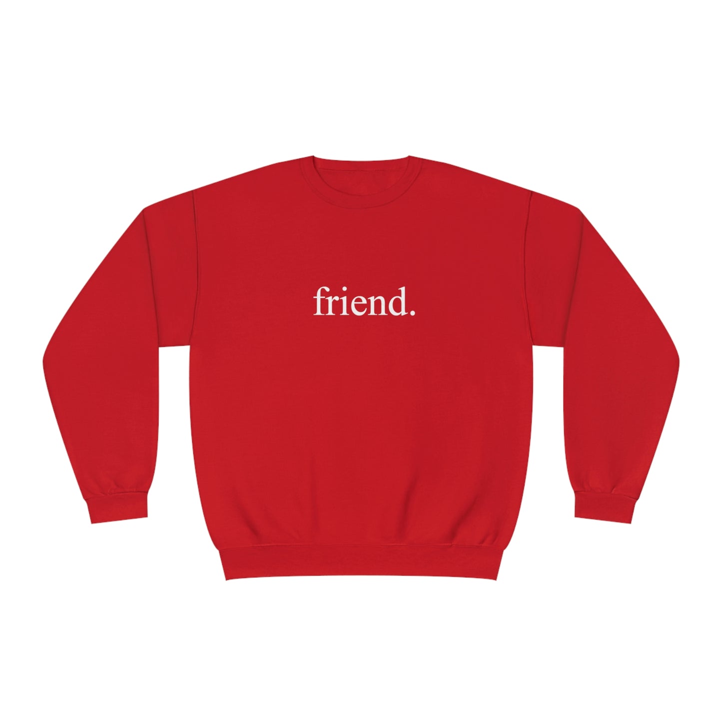 friend. white  print unisex crewneck sweatshirt