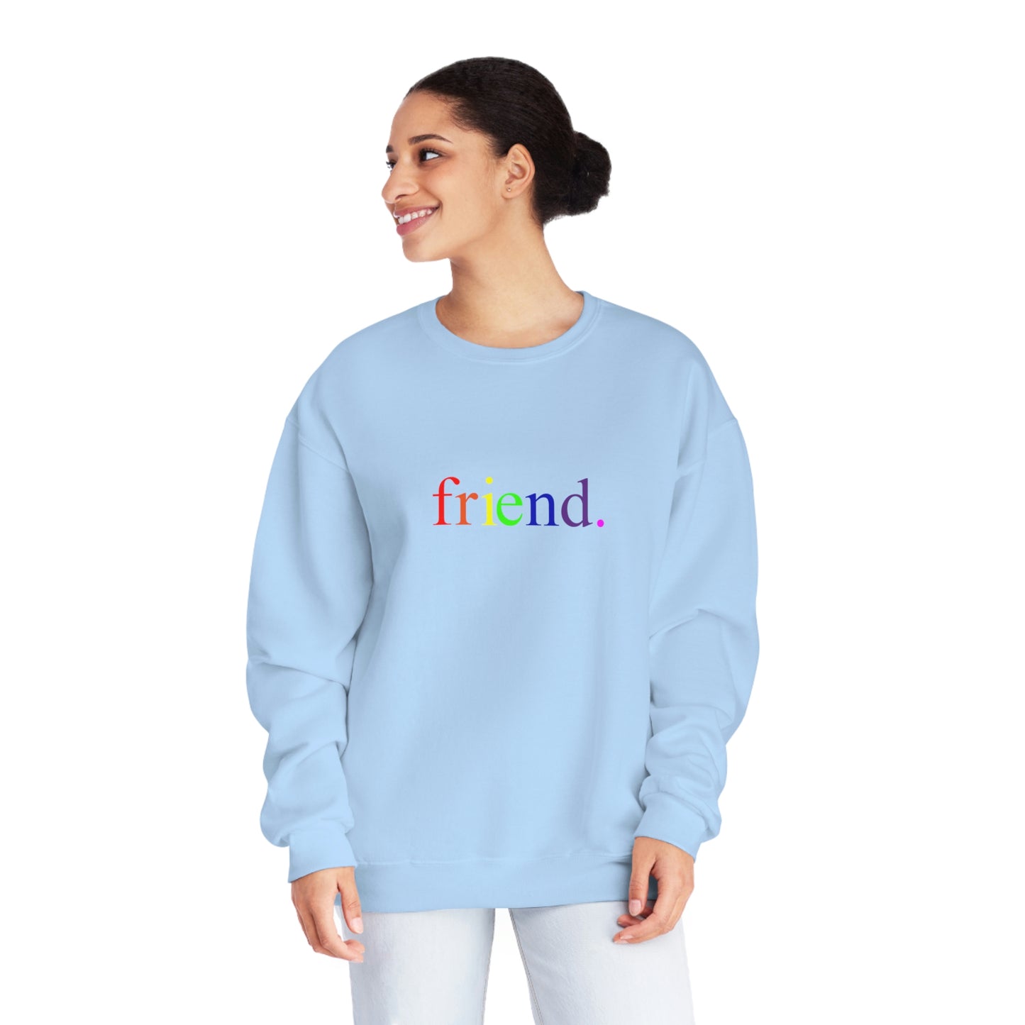 friend. Rainbow unisex crewneck sweatshirt