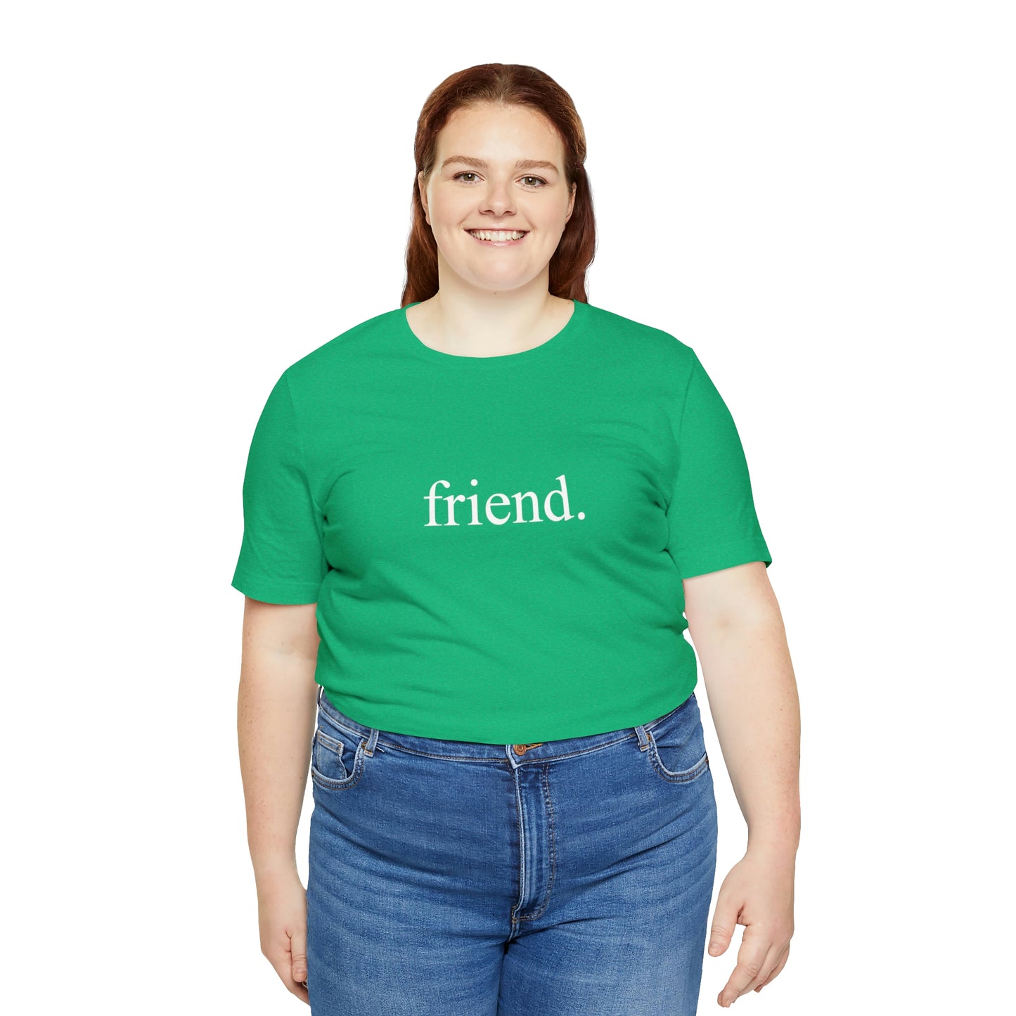 friend. white print unisex short sleeve tee