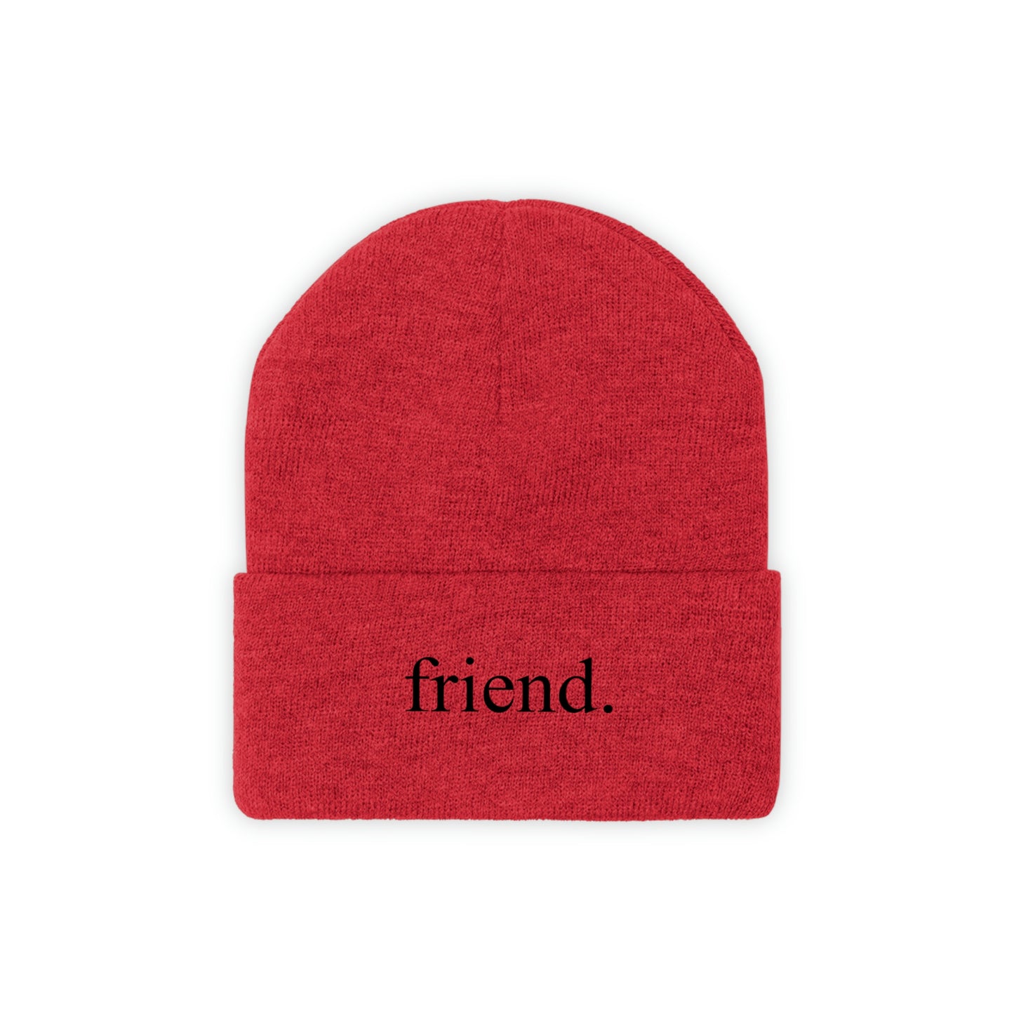 friend. black embroidery beanie