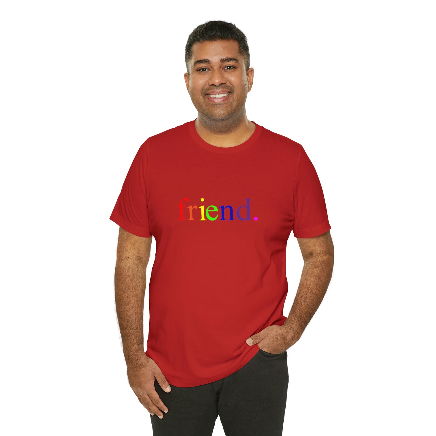 friend. Rainbow unisex short sleeve tee