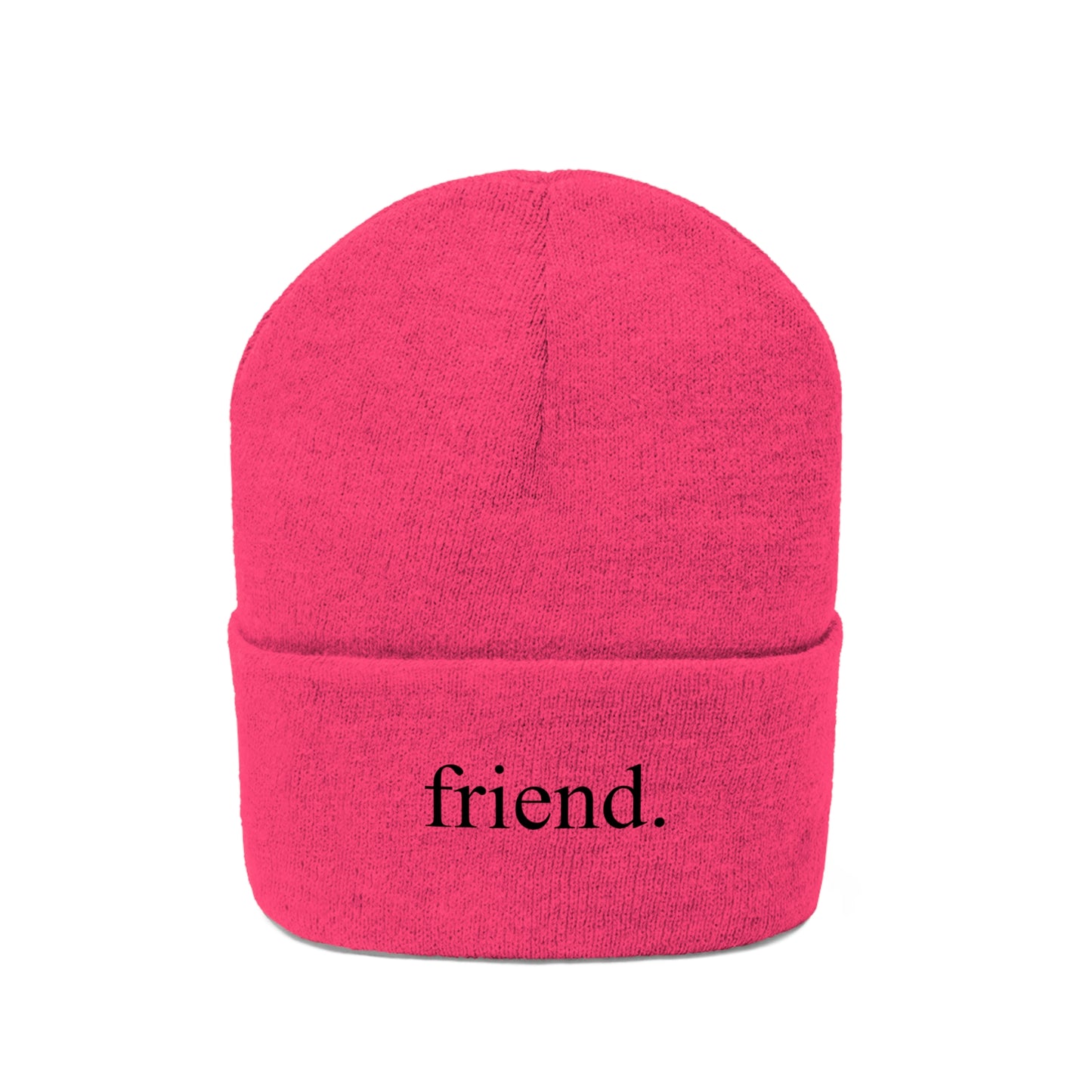 friend. black embroidery beanie