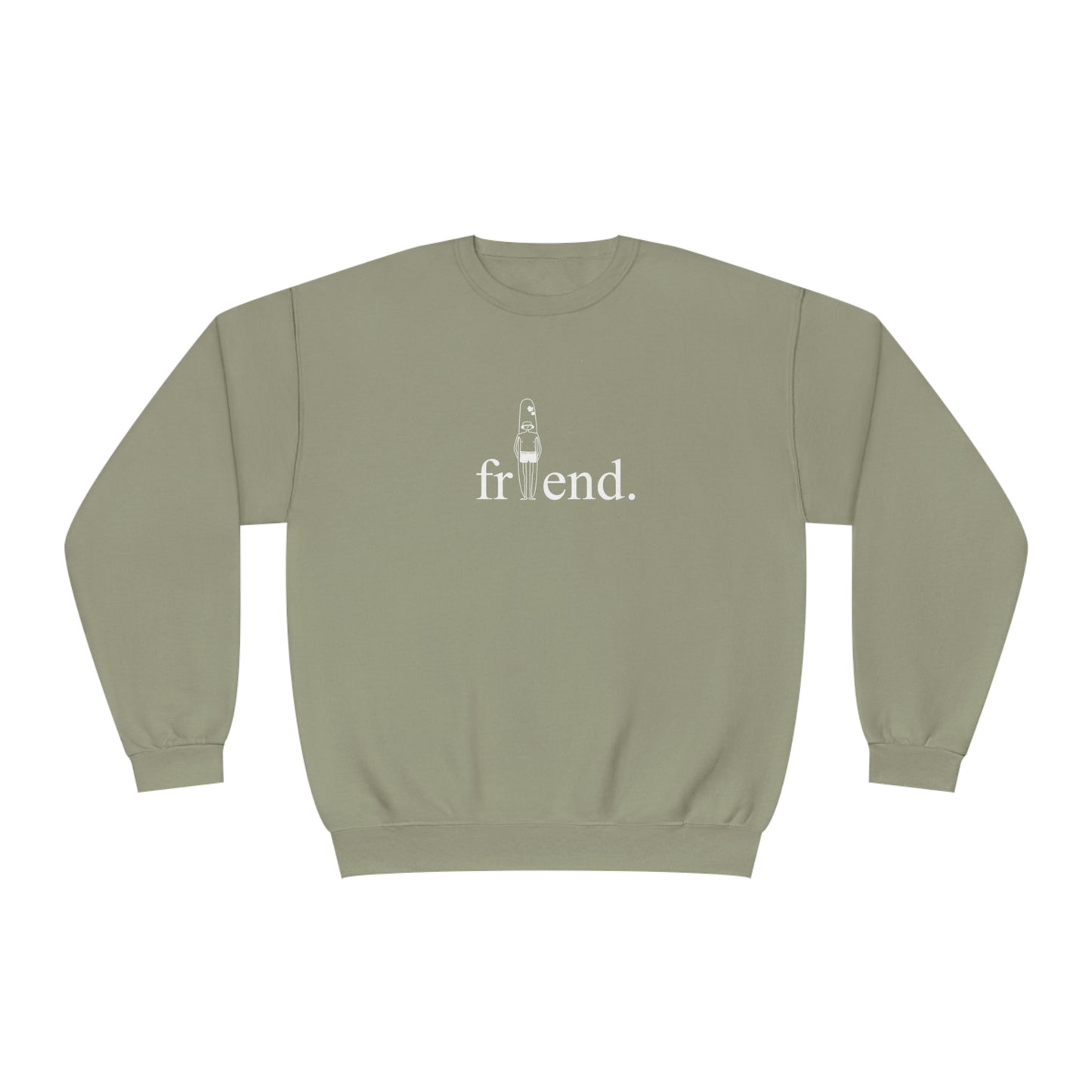 friend. Surfer Dude white print unisex crewneck sweatshirt