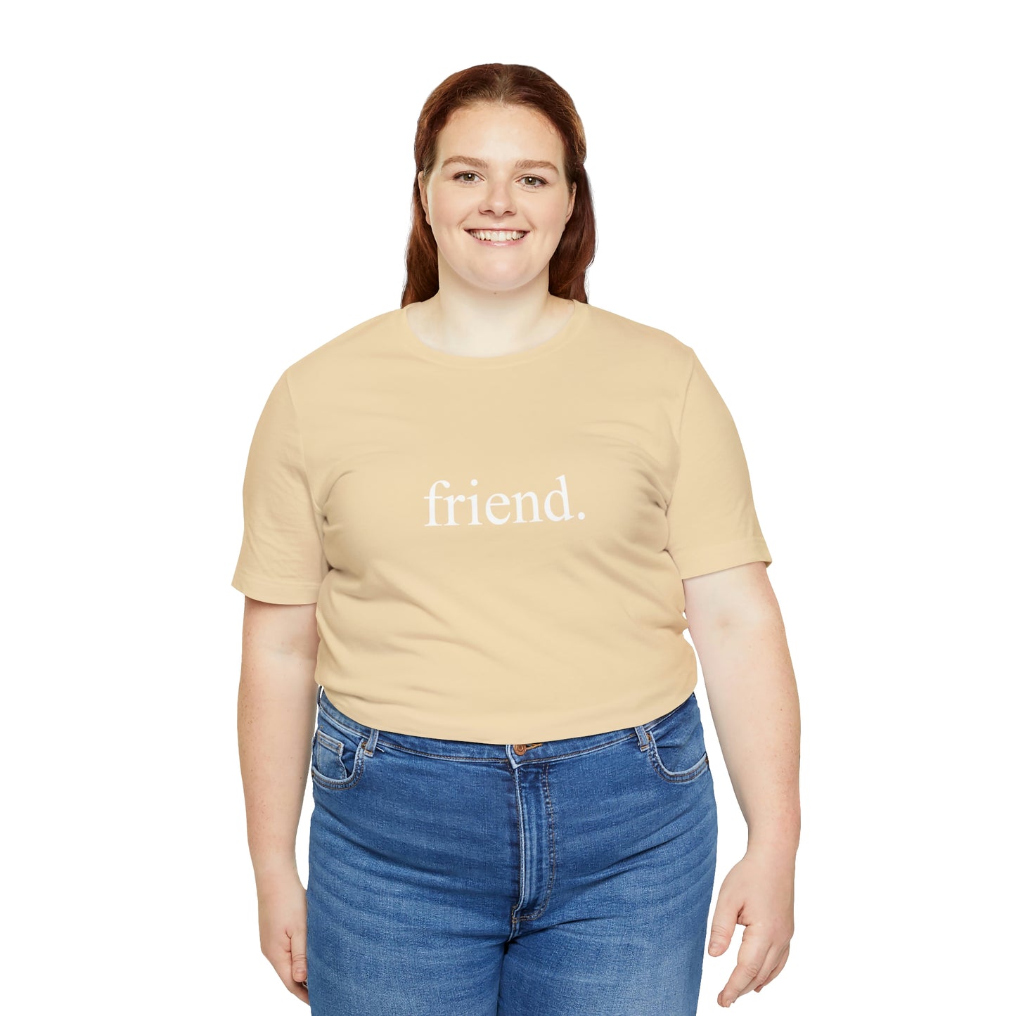 friend. white print unisex short sleeve tee