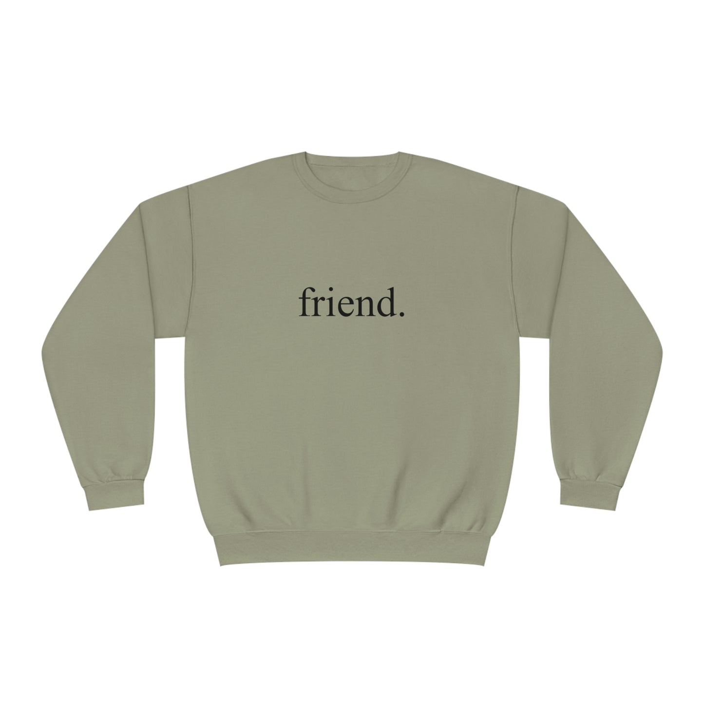 friend. black print unisex crewneck sweatshirt